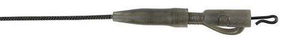Готов монтаж FOX EDGES™ Naturals Leadcore Power Grip Lead Clip Leaders - детайл на повода с Safety Lead Clip.