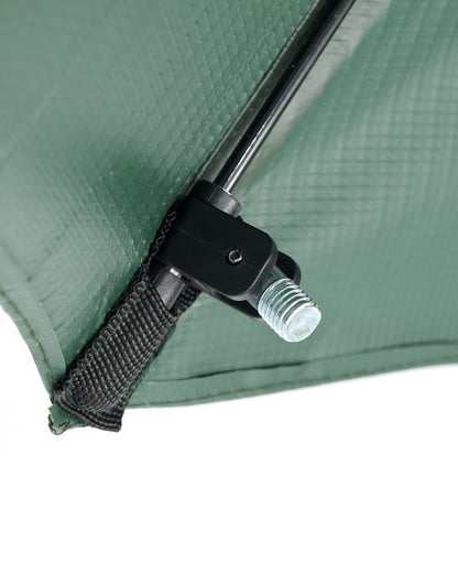 Чадър DAIWA SQUARE WAVELOCK BROLLY - 250cm, детайл на механизма и материали.