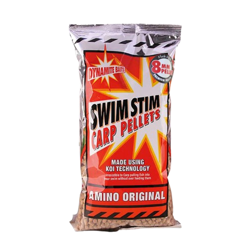Пелети Dynamite Baits Swim Stim Amino Origanal Pellets - 2/3/6mm в опаковка 8мм, направени с Koi технология.