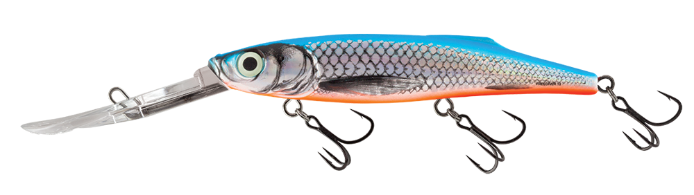 Воблер Salmo Freediver Super Deep Runner - 7/9/12cm Floating с тройни куки и ярък цвят за риболов в различни дълбочини.