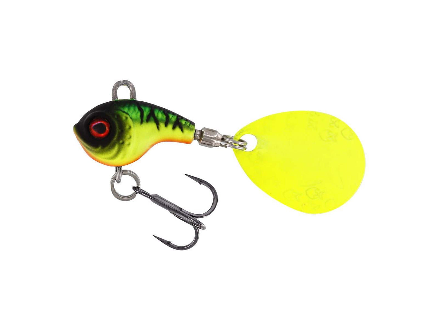 Спинер Westin DropBite Tungsten Spin Tail Jig с ярки цветове и мощно въртящо се листо за риболов