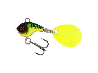 Спинер Westin DropBite Tungsten Spin Tail Jig с ярки цветове и мощно въртящо се листо за риболов