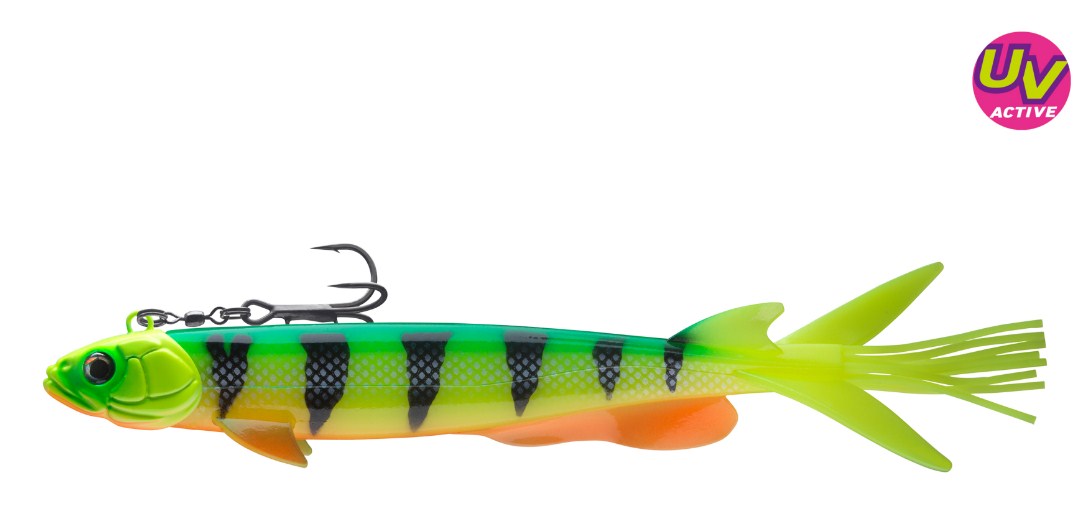 Пелагични силиконови примамки DAIWA PROREX V-MARLEY PELAGIC SHAD - 21cm/80gr (комплект) Firetiger UV