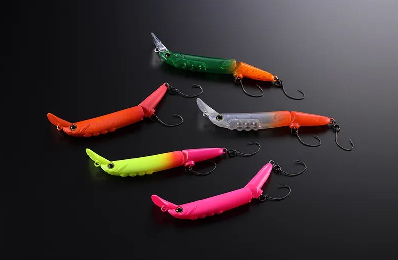Воблер JACKALL FUTTEN 60FS - 6.0cm/3.8 gr - Fast Sinking fishing lures display with colorful designs.