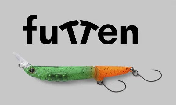 Воблер JACKALL FUTTEN 60FS - 6.0cm/3.8 gr - Fast Sinking next to logo design.