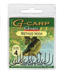 Куки GAMAKATSU G-CARP METHOD - BLACK в опаковка от 10 броя, идеални за риболов на шарани.