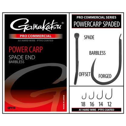 Куки GAMAKATSU PRO-C POWER CARP SPADE A1 PTFE - BLACK
