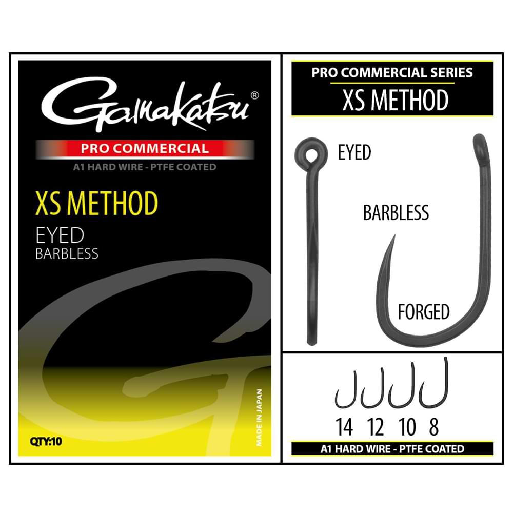 Куки GAMAKATSU PRO-C XS METHOD A1 PTFE - BLACK