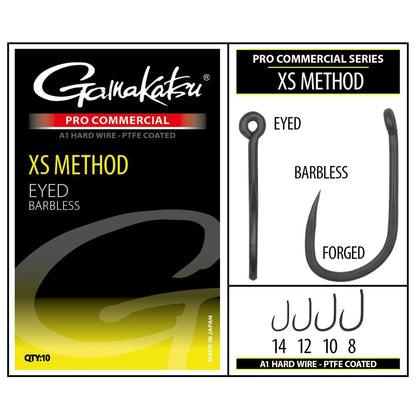 Куки GAMAKATSU PRO-C XS METHOD A1 PTFE - BLACK