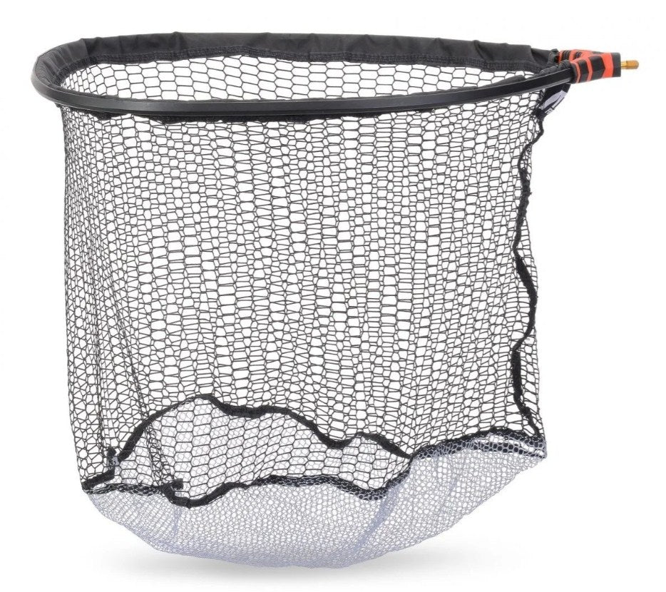 Глава за кеп MS RANGE Square Net Black - 50x45cm с рибарска мрежа, подходяща за безопасно кепване на риба.