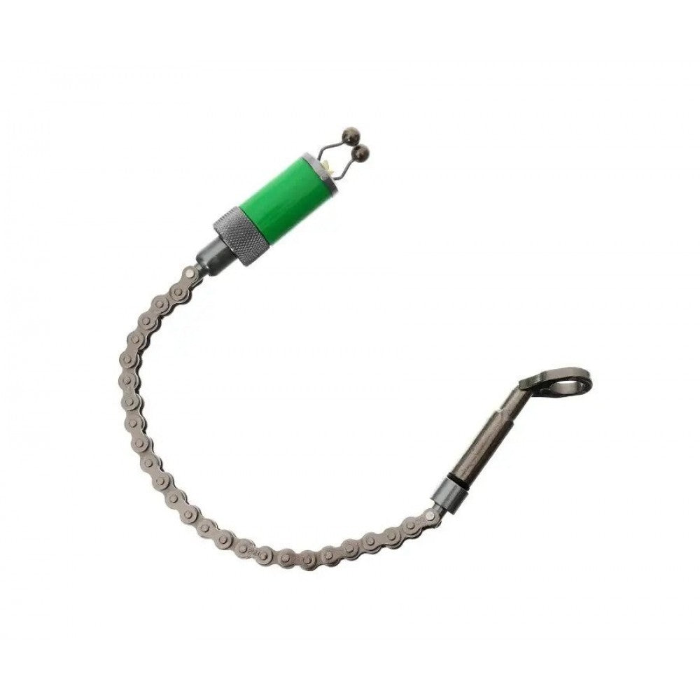 Обтегач Carp Pro Swinger TSW-18 с зелена глава и верига, включваща две топчета.