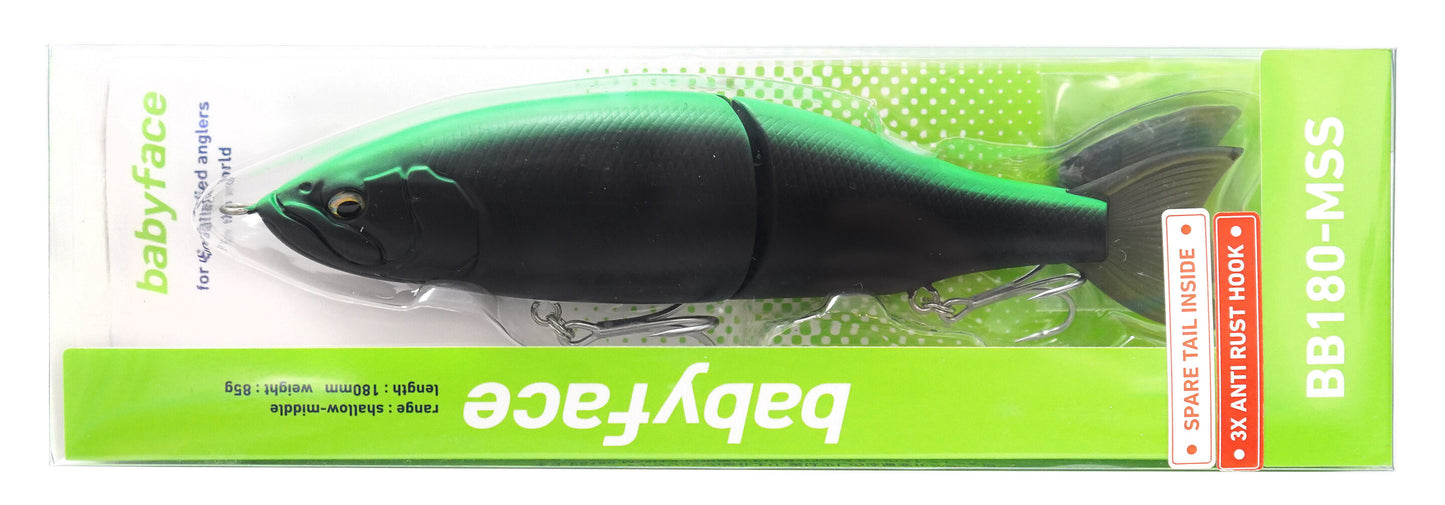 Хибридна примамка BABYFACE BB180-MSS - 18.0cm/85gr - Slow Sinking in packaging.