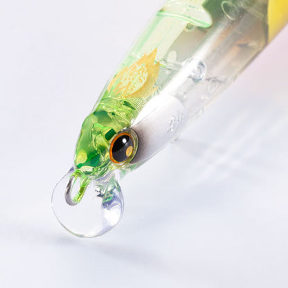 Воблер Shimano Hirame Minnow SR 130S/130F Flash Boost - 13cm/26g детайлна снимка с ярки цветове и JET BOOST технология