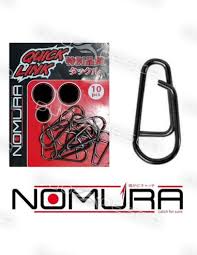Карабинка NOMURA QUICK LINK - комплект от 10 броя, подходящи за риболов на сладководни и морски водоеми.