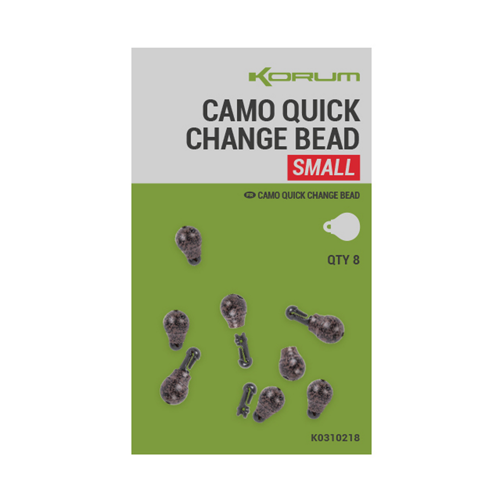 Бързи връзки KORUM Camo Quick Change Bead - S/L, пакет с 8 малки бързи връзки KORUM.
