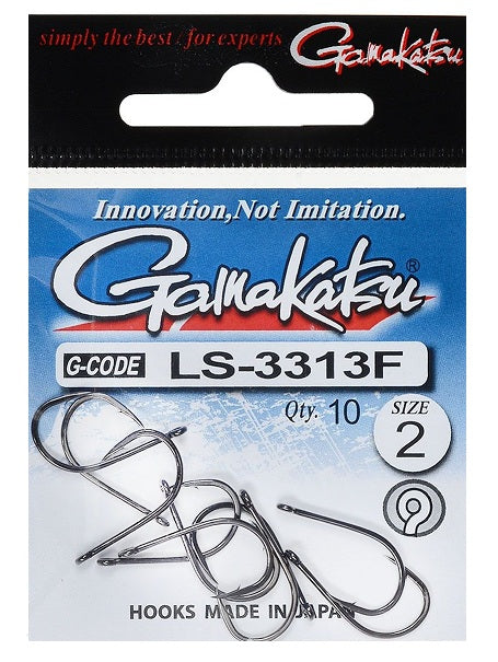 Куки GAMAKATSU LS 3313F - BLACK, опаковка с 10 куки размер 2, произведени в Япония.