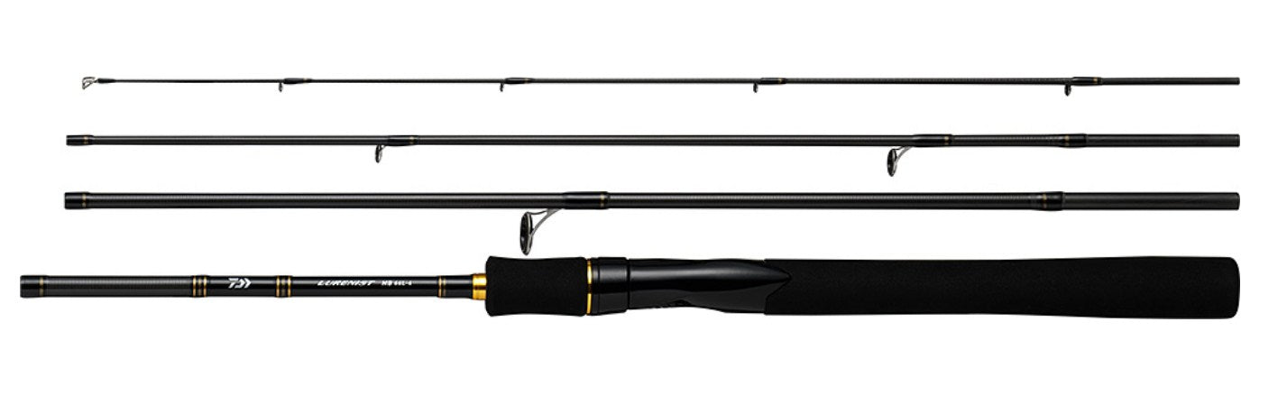 Спининг въдици DAIWA LURENIST MOBILE - 4 части, четири части спининг с черен корпус и удобна дръжка.