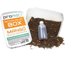 Пелети + течен ароматизатор - PROMIX METHOD PELLET BOX+LIQUID - (400gr) с аромат на Манго, перфектен за риболов.