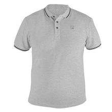 Тениска PRESTON Grey Polo Shirt - XXL, светло сива тениска с яка и елегантни бродирани детайли.