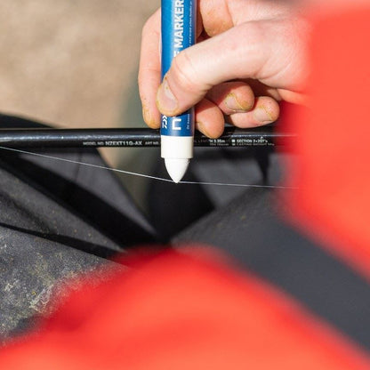 Маркер за влакно N'ZON LINE MARKER PEN - Бял на риболовна линия, удобно маркиране на дистанция.