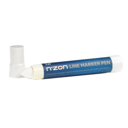 Маркер за влакно N'ZON LINE MARKER PEN - Бял - масло основа, идеален за риболов, маркира оплетки и монофилно влакно.