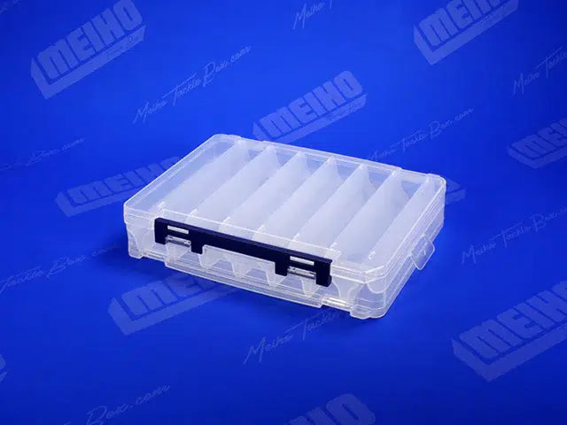 Кутия за примамки Meiho Reversible 165N с 14 отделения за съхранение на воблери и джигове.