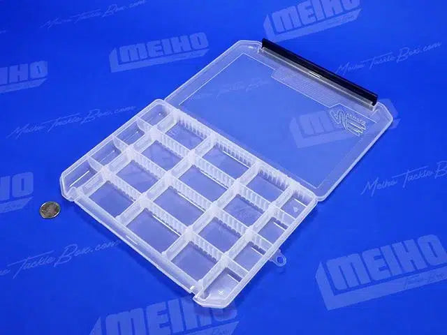 Кутия за примамки Meiho Versus 3010/3020NS - Прозрачна с разделители и 15 отделения.