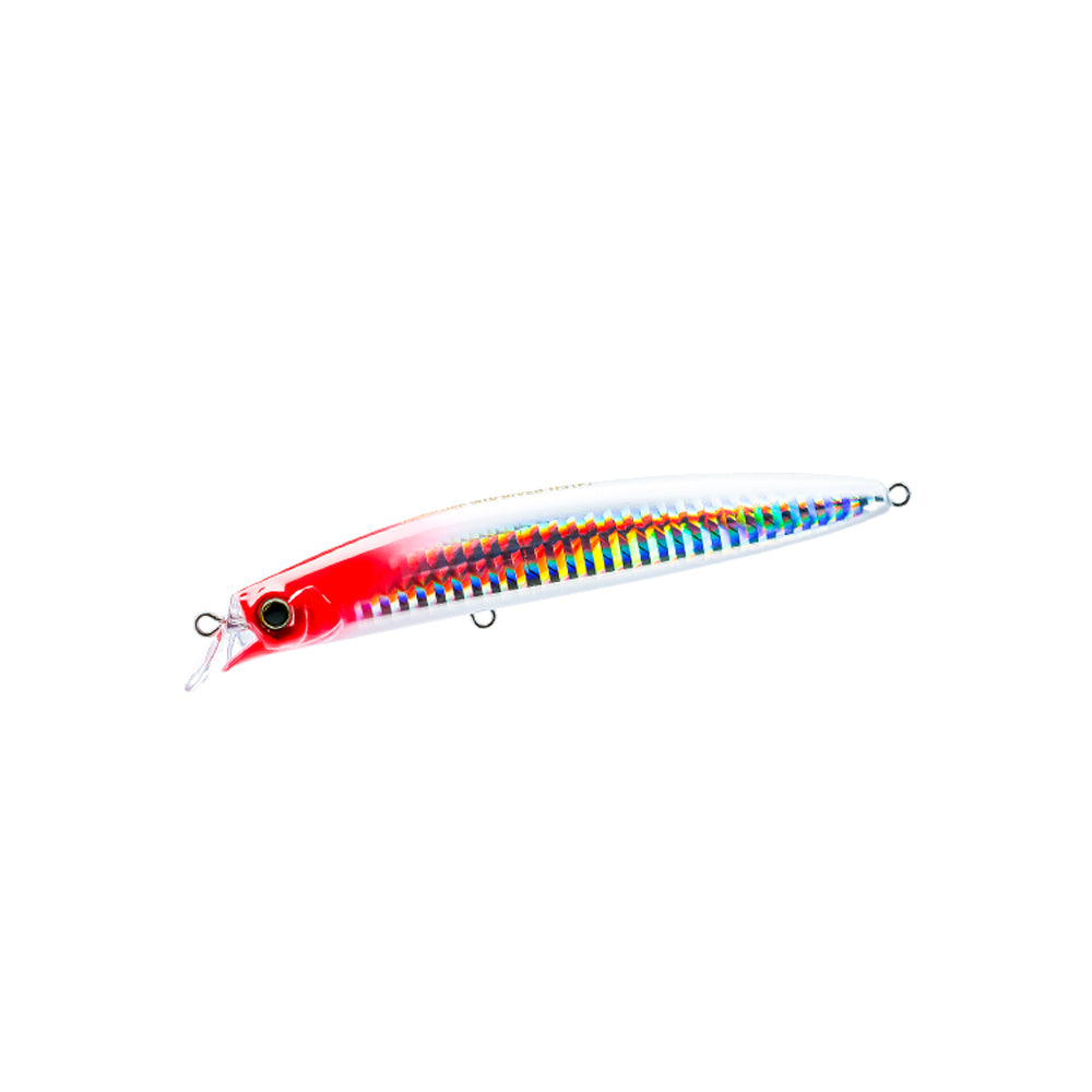 Морски воблер DUEL F1192 Mid Diver F115 - 11.5cm/18gr с червена и бяла окраска, оборудван с волфрамови топчета.