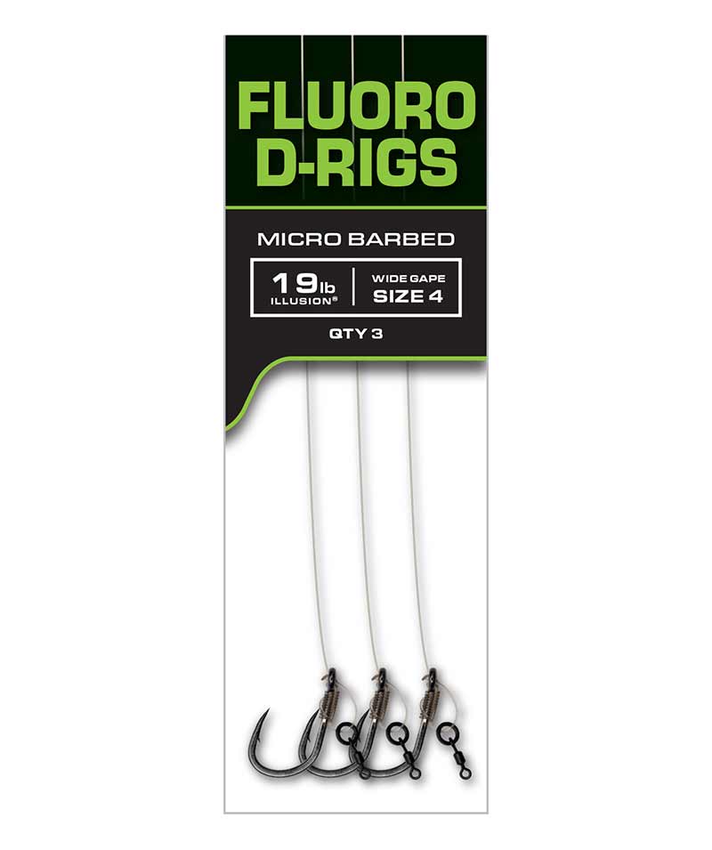 Готов монтаж FOX Carp Ready Rigs Fluoro D-Rig CCR204, набор из трех D-риг для ловли рыбы.