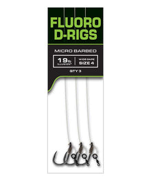 Готов монтаж FOX Carp Ready Rigs Fluoro D-Rig CCR204, набор из трех D-риг для ловли рыбы.