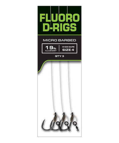 Готов монтаж FOX Carp Ready Rigs Fluoro D-Rig CCR204, набор из трех D-риг для ловли рыбы.