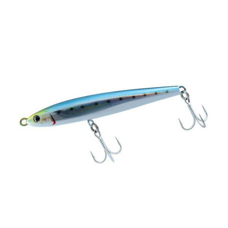 Морски воблер DAIWA SALTIGA OVER THERE 130S - 13cm/53gr - Sinking, Цвят - Adel Sardines с тройни куки.