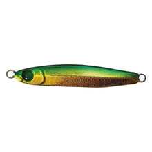 Джиг Mustad Mezashi - 30gr (различни цветове) в зелен-златист цвят с отражателни частици за привлекателно действие