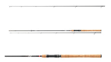 Спининг въдици DAIWA '25 NINJA X JIGGERSPIN - 2.40/2.70m, рибарски такъми, черен риболовен прът с коркова дръжка.