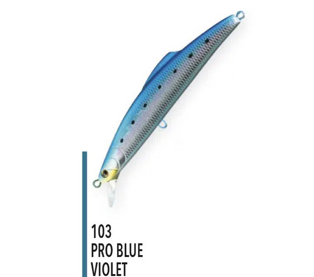 Морски воблер NOMURA HARU - 14cm / 32gr - Sinking в цвят Pro Blue Violet, идеален за риболов на хищници.