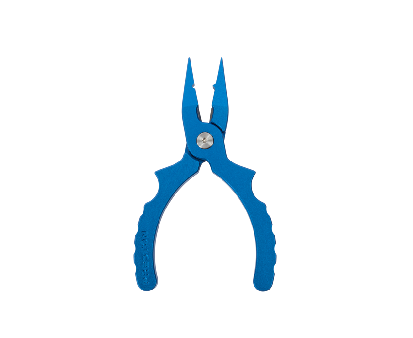 Клещи PRESTON Shot/Stotz Pliers in blue, designed for efficient fishing tackle usage.