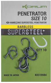 Куки без контра KORUM PENETRATOR HOOKS BARBLESS