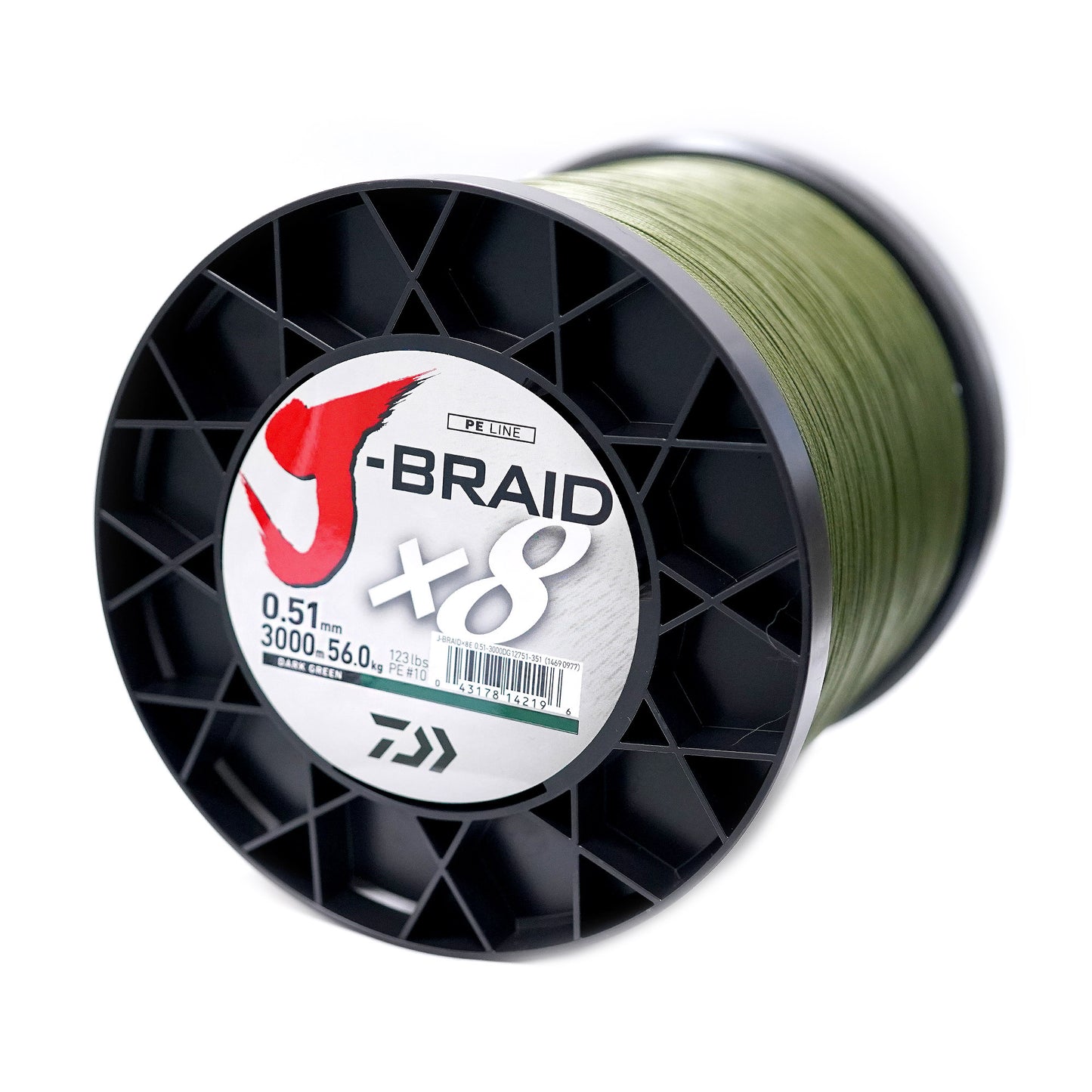 Плетено влакно Daiwa J-BRAID X8 DARK GREEN (тъмно зелено) - 3000m