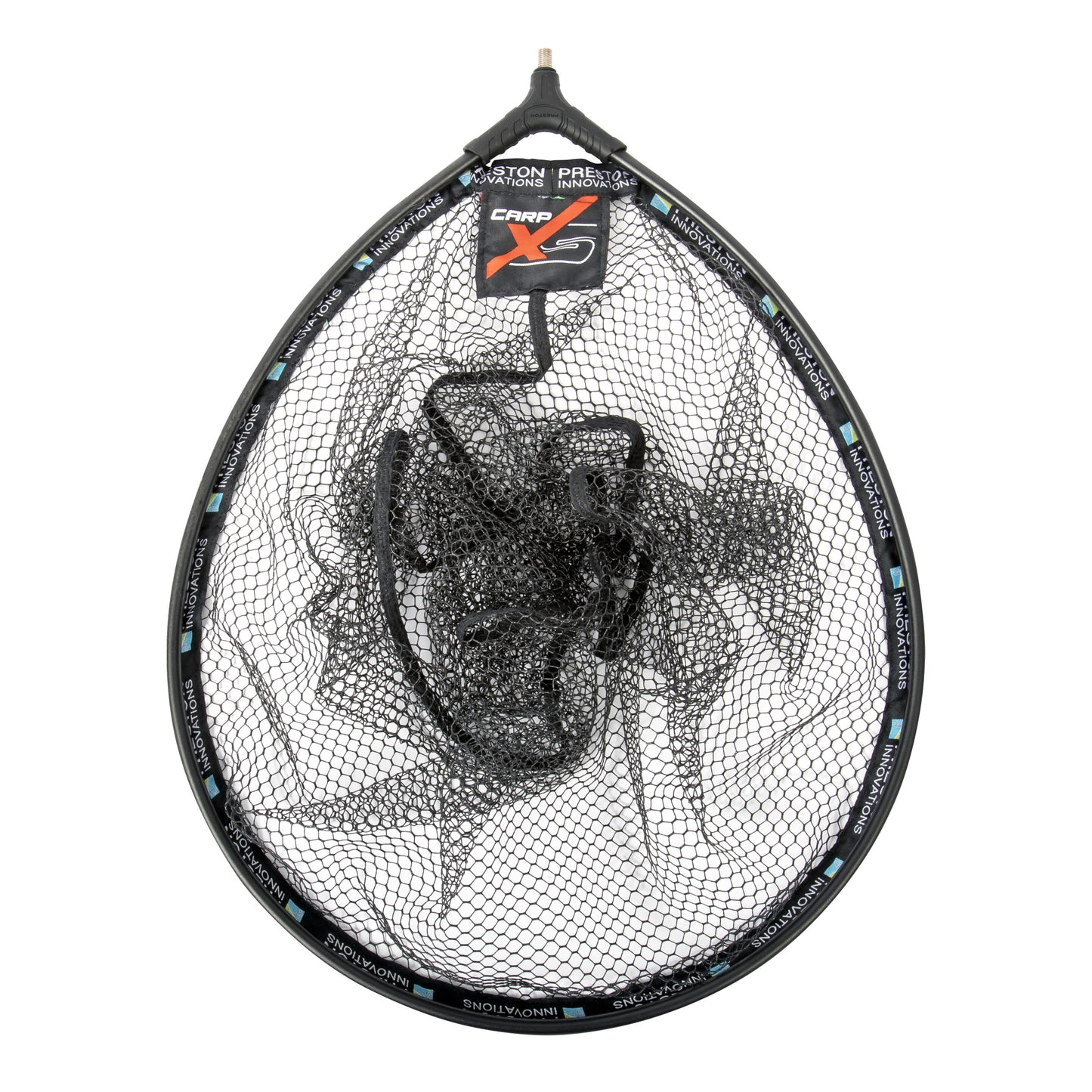 Глава за кеп PRESTON Carp XS Landing Net - черна мрежа за улов на риба с иновативен дизайн.