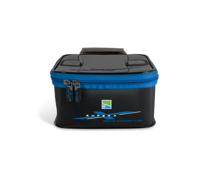 Кутия PRESTON Supera Medium Eva Accessory Case for organizing fishing accessories and gear.