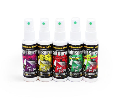 Течен ароматизатор FilStar Premium Carp Bait Spray - 50ml в разнообразни аромати, подобряващи риболовната стръв.