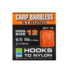 Вързани куки без контра PRESTON Barbless Carp Strong Hooks To Nylon