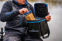 Кутия за стръв PRESTON Hardcase Bait Safe in use, featuring bait storage and easy access.