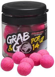Плуващи топчета STARBAITS POP-UP G&G - STRAWBERRY - 14MM в опаковка 20 гр с ярък аромат на ягоди.