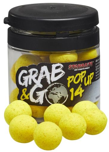 Плуващи топчета STARBAITS POP-UP G&G - SCOPEX - 14MM в жълт цвят, представени в опаковка от 20 гр.