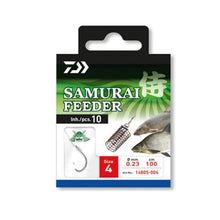 Вързани куки - DAIWA SAMURAI FEEDER HOOKS опаковка размер 4, дебелина 0.23 мм, брой 10.