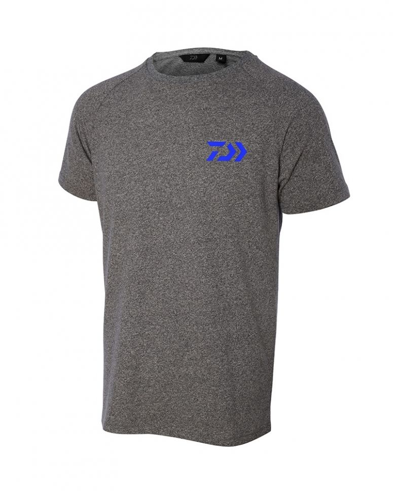 Tricou DAIWA D-VEC T-SHIRT - deschis gri cu albastru logo
