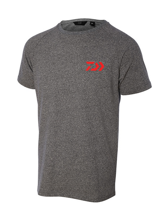 Футболка DAIWA D-VEC T-SHIRT - светлый сива с красное логотип