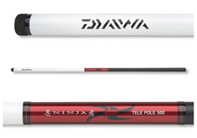 Директен телескоп - DAIWA NINJA TELE POLE, изображение на риболовна въдица с логото на DAIWA и NINJA TELE POLE 500.
