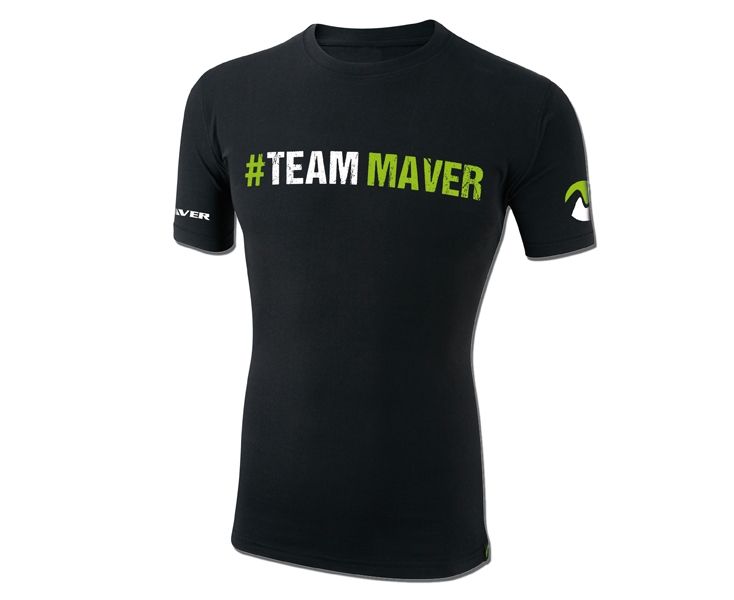 Тениска #TeamMaver - цвят черен